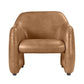 ANDERS TOP GRAIN COW LEATHER ARMCHAIR LIGHT BROWN - MyChocolateWood