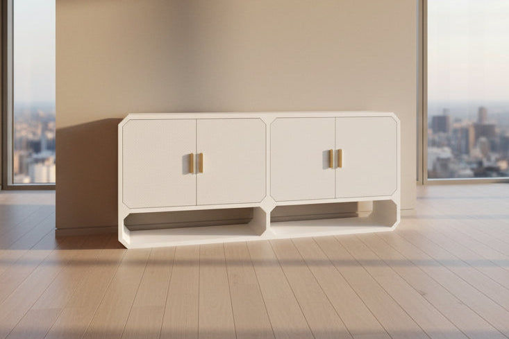 DELGARDO 4-DOOR BUFFET/SIDEBOARD WHITE - MyChocolateWood