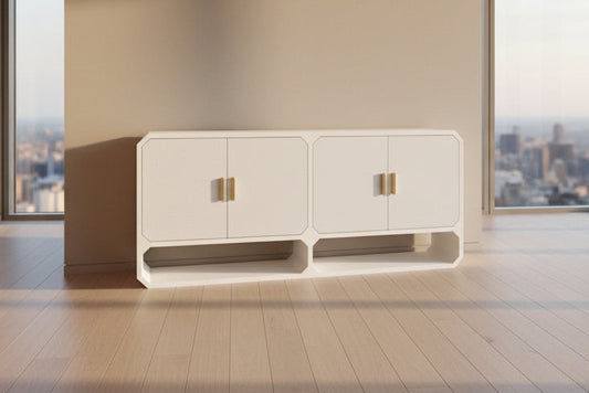 DELGARDO 4-DOOR BUFFET/SIDEBOARD WHITE - MyChocolateWood