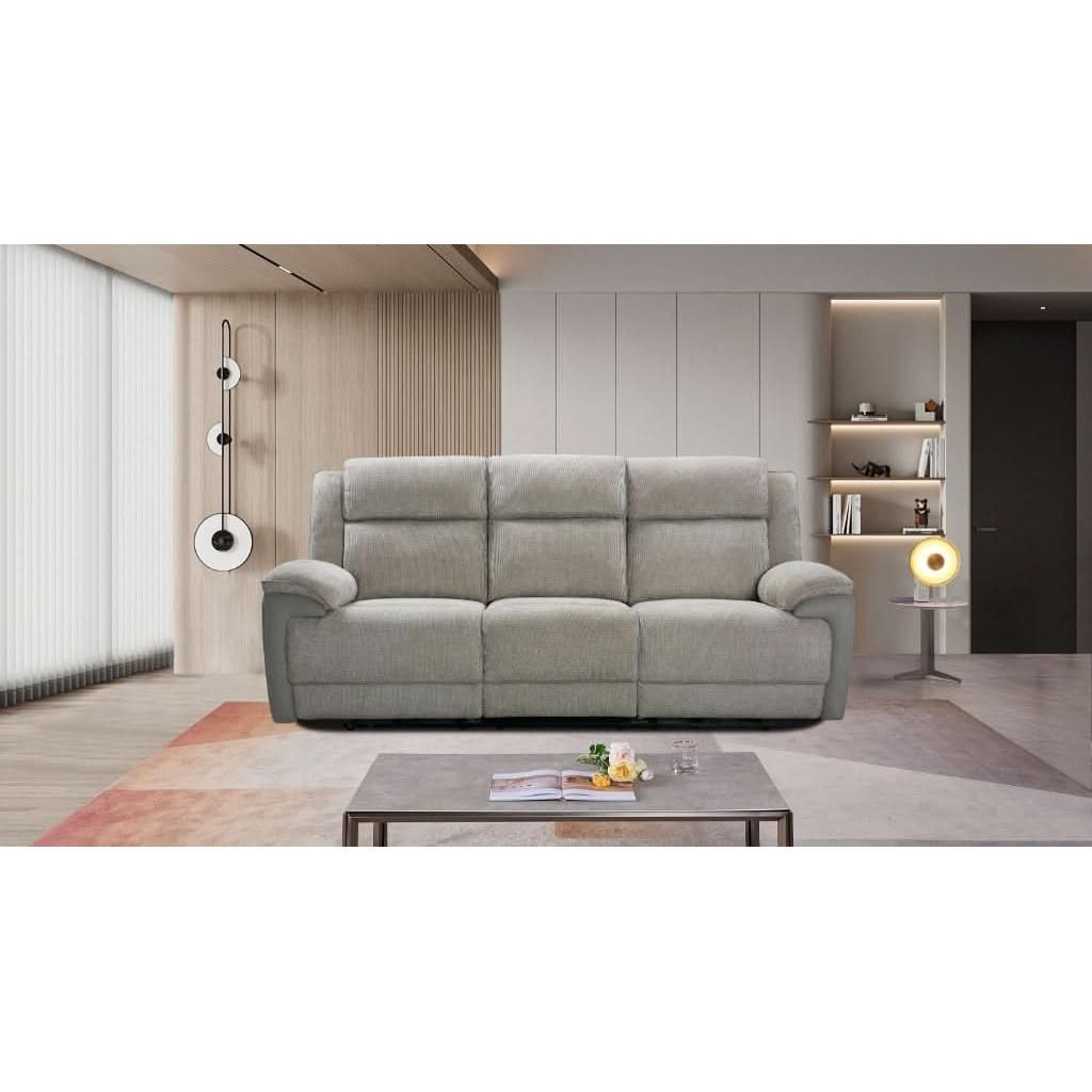COLVOS 3-SEATER ELECTRIC RECLINER SOFA OYSTER COLOUR - MyChocolateWood