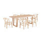 STROUD ELM VENEER TIMBER/MDF  7 PIECE DINING SET: 1 TABLE 210CM 6 STROUD DINING CHAIRS - MyChocolateWood