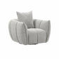 Greer Fabric Swivel Armchair with Smooth 360° Rotation - Cloud