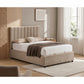 Gilden Fabric Queen Bed with Gas Lift Storage Coffee