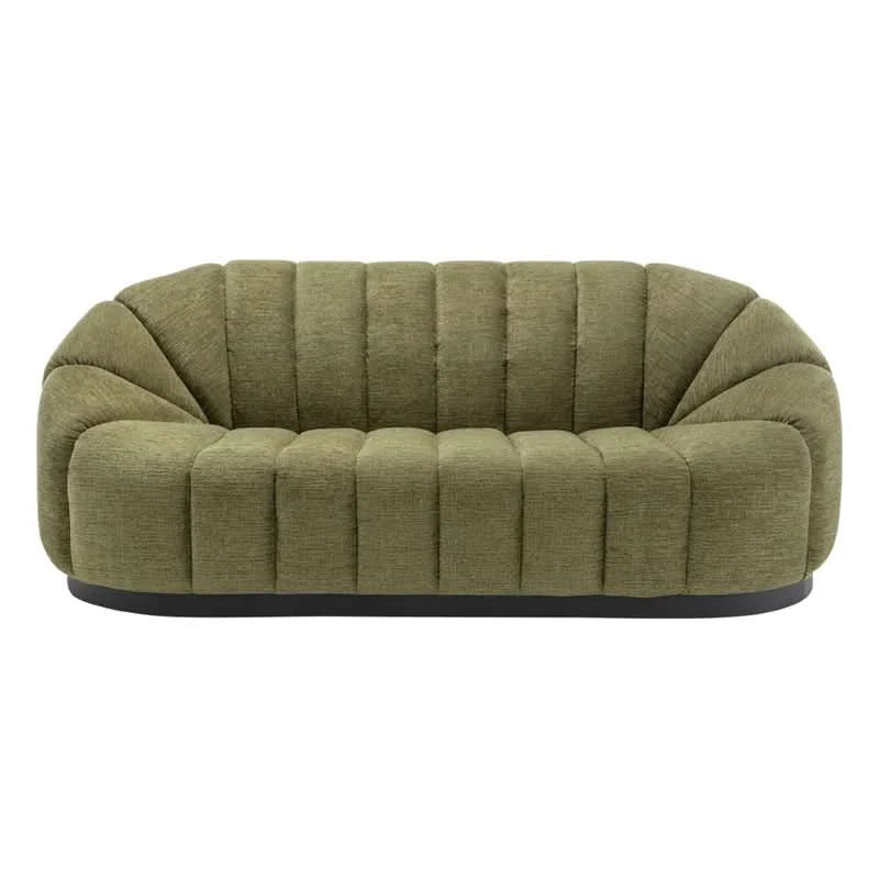 MADELEY 2.5-SEATER CHENILLE SOFA OLIVE - MyChocolateWood