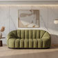 Madeley 2.5-Seater Chenille Sofa in Olive - Chocolate Wood