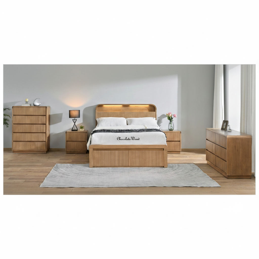 Denby Messmate Timber 6-Drawer Dresser Light Smoke