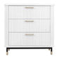 Pembroke Oak 3-Drawer Chest of Drawers in White - Chocolate Wood