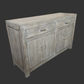 NEVANA  RECYCLED ELM TIMBER SIDEBOARD/BUFFET 4 DOORS 2 DRAWERS NATURAL - MyChocolateWood