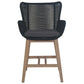 ATHENA EUCALYPTUS TIMBER & ROPE OUTDOOR BAR CHAIR BLACK/NATURAL