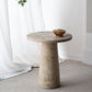 BARDOT ROUND CEMENT SIDE TABLE/LAMP TABLE NATURAL - MyChocolateWood