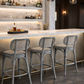 BAHAMAS GREY HAMPTON STYLE RATTAN BAR STOOL/COUNTER STOOL - MyChocolateWood
