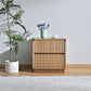 Denby Messmate Timber 2-Drawer Bedside Table Light Smoke