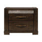HERITAGE MALAYSIAN HARDWOOD 2 DRAWER BEDSIDE TABLES CHARCOAL GREY