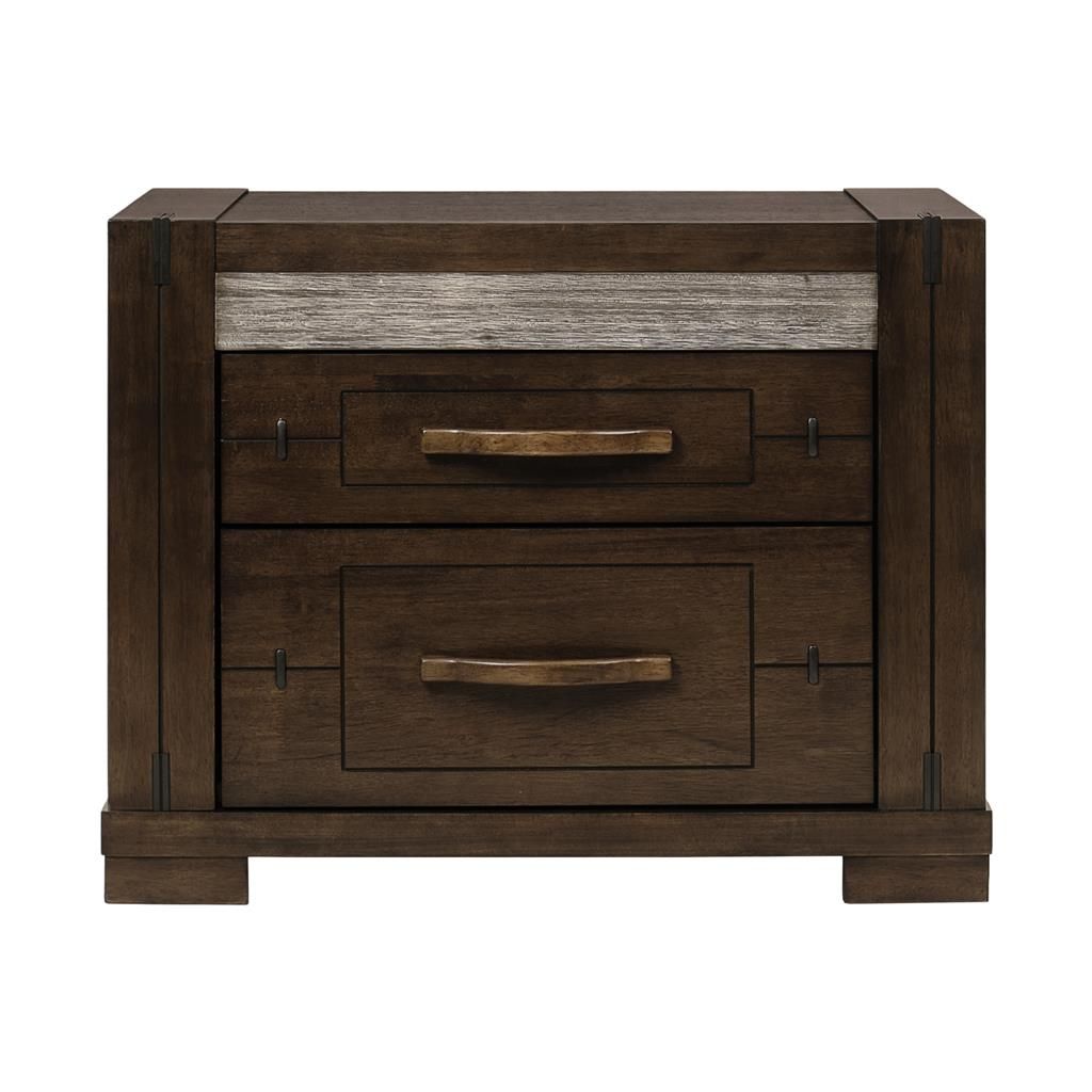 HERITAGE MALAYSIAN HARDWOOD 2 DRAWER BEDSIDE TABLES CHARCOAL GREY