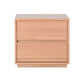 Jonfu Messmate Timber 2 Drawer Bedside Table Natural