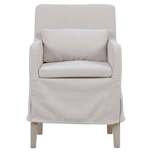 Begona Mahogany Timber Armchair - Natural