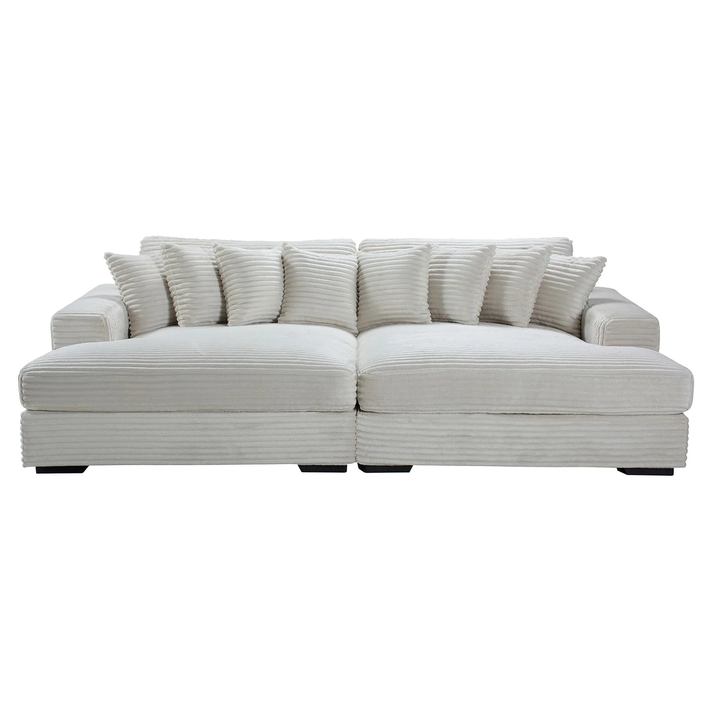 Karel Corduroy 2-Seater Sofa Bed Beige