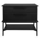 MORETTI 2-DRAWER BEDSIDE TABLE SATIN BLACK LARGE - MyChocolateWood