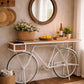 WHITE VINTAGE BICYCLE BAR- VINTAGE BICYCLE CONVERTED INTO A BAR - FUN PARTIES! - MyChocolateWood