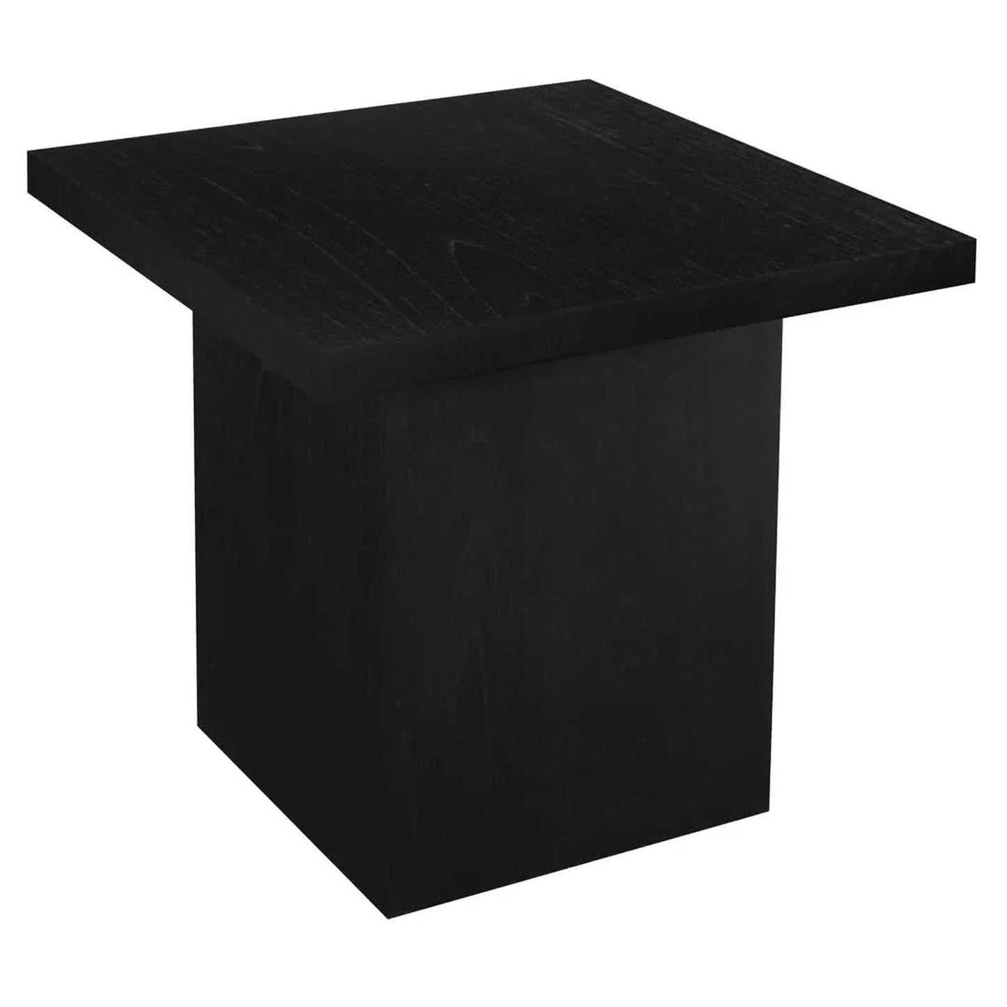 Cardew Solid Mindi Wood Petite Lamp Table / Side Table in Black - Chocolate Wood