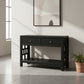 FABRIZIO MINDI WOOD CONSOLE TABLE/HALL TABLE 2 DRAWERS IN BLACK - MyChocolateWood