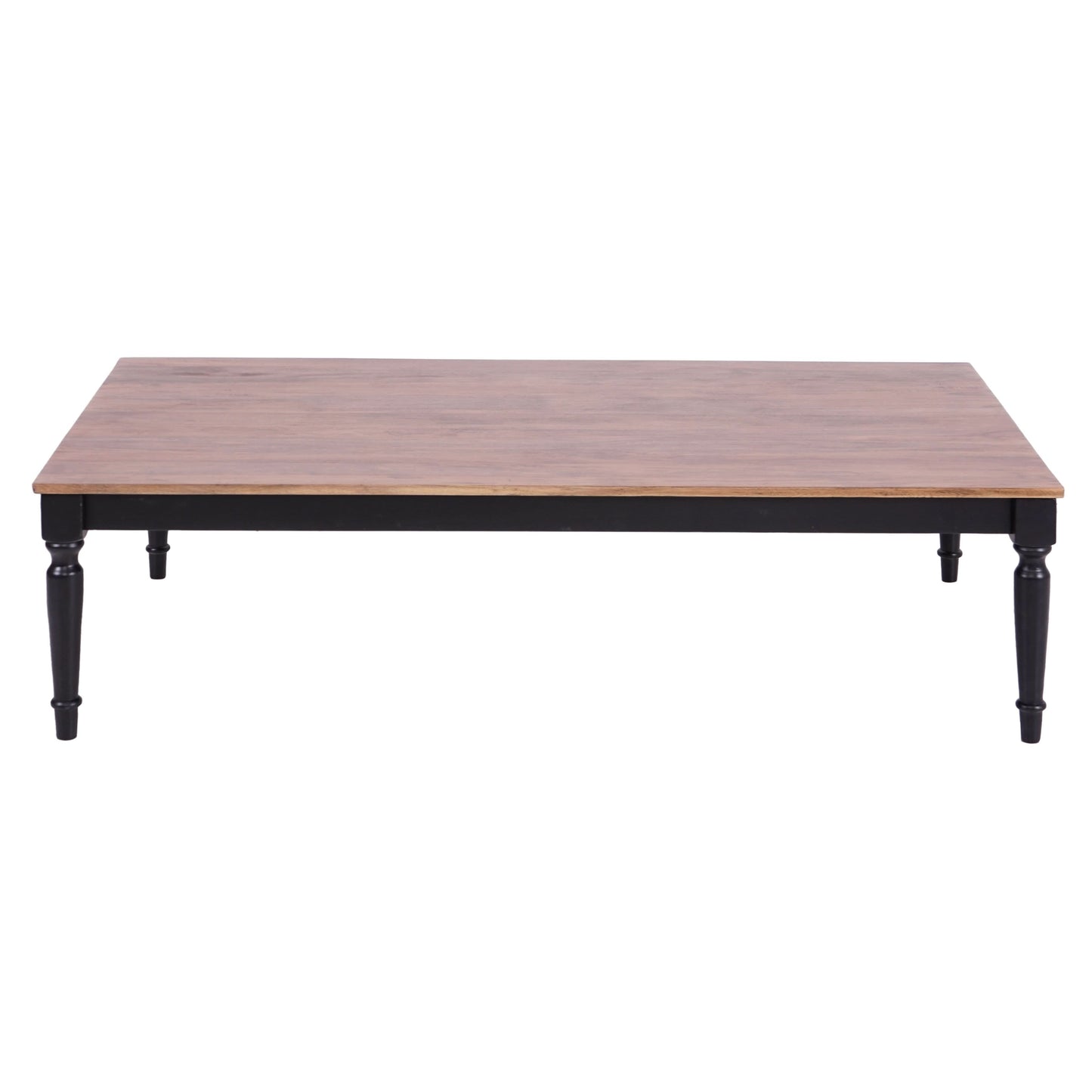 Boland Timber Coffee Table - Mango Wood Top - 160cm Natural/Black