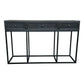 DIMANTA DESIGNER  3-DRAWER HALL TABLE/CONSOLE TABLE BLACK - MyChocolateWood