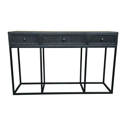 DIMANTA DESIGNER  3-DRAWER HALL TABLE/CONSOLE TABLE BLACK