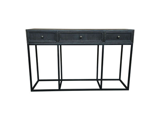 DIMANTA DESIGNER  3-DRAWER HALL TABLE/CONSOLE TABLE BLACK - MyChocolateWood