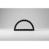 CAROLYN HALF MOON MIRROR BLACK MINDI WOOD FRAME
