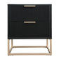 FARAH 4 PIECE SOLID ACACIA BEDROOM SUITE: KING BED, 2X BEDSIDES,TALLBOY BLACK