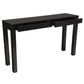 TANAKA SOLID MAHOGANY TIMBER CONSOLE TABLE/HALL TABLE WITH 2 HIDDEN DRAWERS IN CHOCOLATE COLOUR - MyChocolateWood