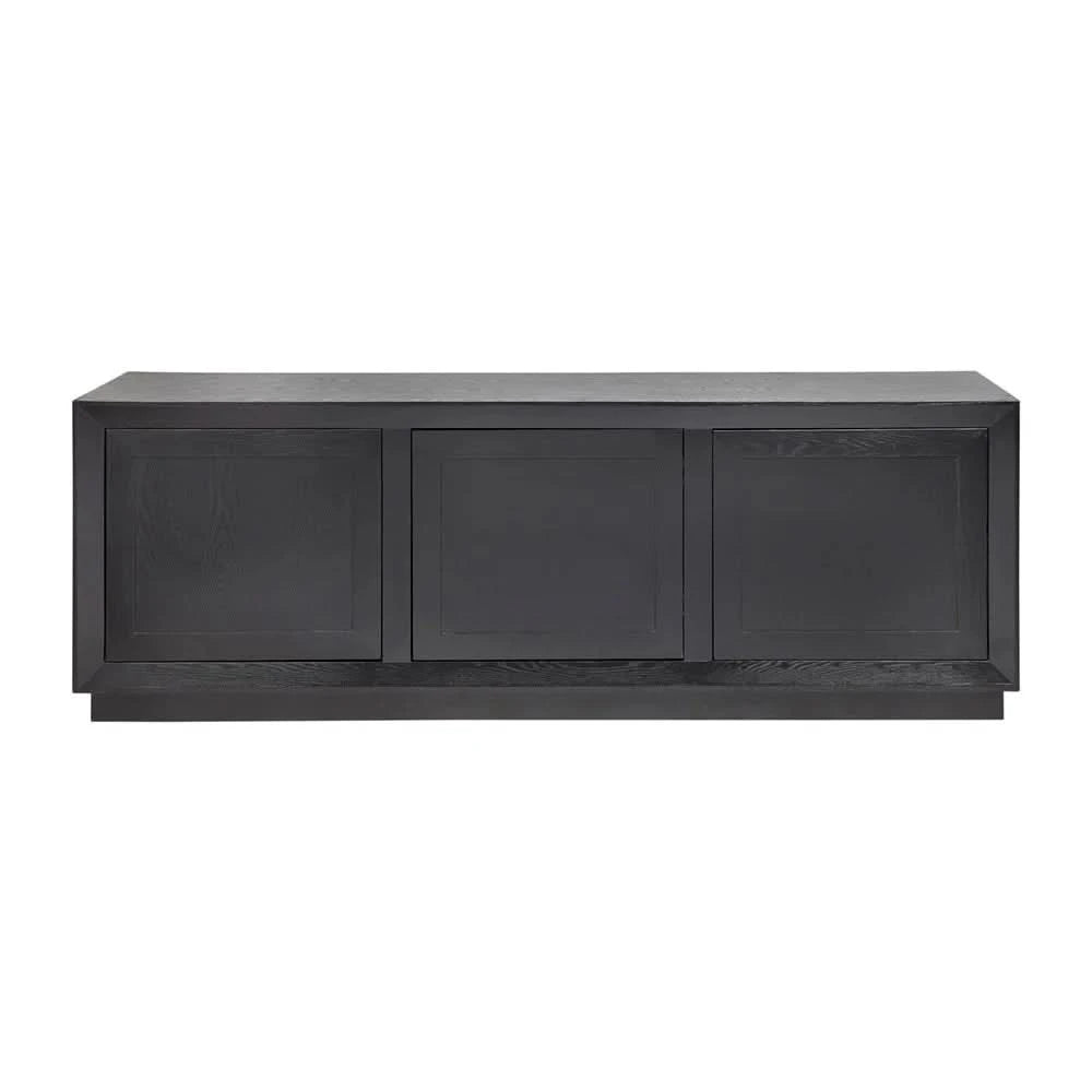 CARLSON OAK WOOD BLACK BUFFET/SIDEBOARD 200CM - MyChocolateWood