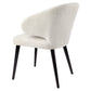 Aubert Dining Chair in Natural Linen with Black Oak Legs - Chocolate Wood
