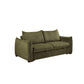 OAKLI FABRIC PULLOUT 3-SEATER SOFA BED GREEN - MyChocolateWood