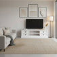 Bradtree Mahogany Timber 4-Drawer TV/Entertainment Unit in Solid White 180cm