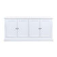 SHERBORNE ACACIA WOOD 4-DOOR BUFFET/SIDEBOARD WHITE - MyChocolateWood