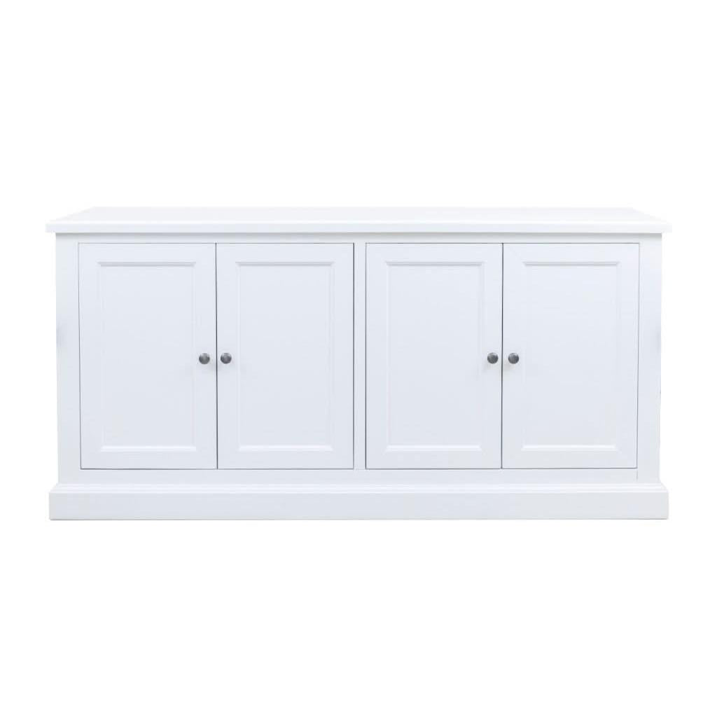 SHERBORNE ACACIA WOOD 4-DOOR BUFFET/SIDEBOARD WHITE - MyChocolateWood