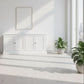 SHERBORNE ACACIA WOOD 4-DOOR BUFFET/SIDEBOARD WHITE - MyChocolateWood