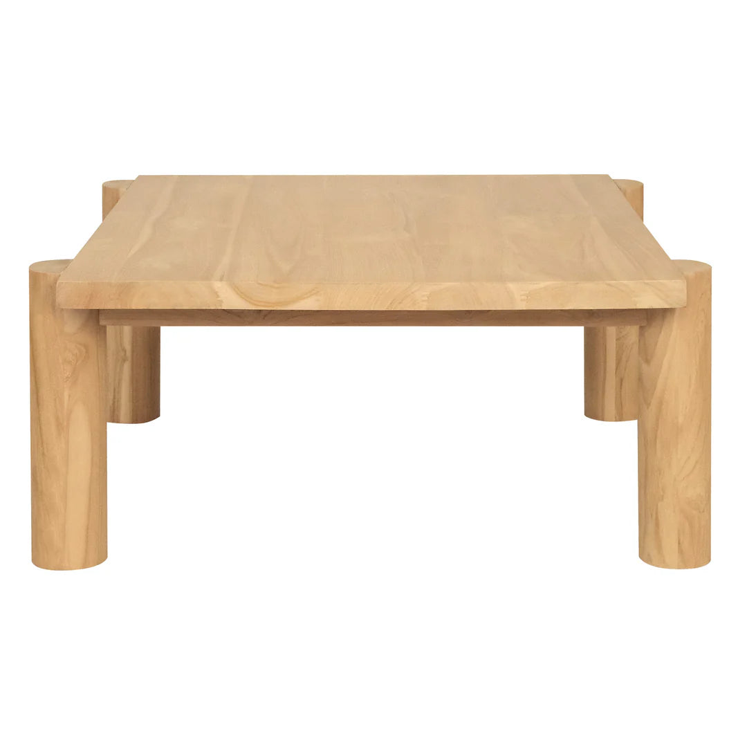BRODY SOLID MAHOGANY SQUARE COFFEE TABLE NATURAL 90CM - MyChocolateWood