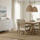 HALIFAX SOLID ACACIA TIMBER BUFFET TWO DOORS 3 DRAWERS IN BRUSHED WHITE