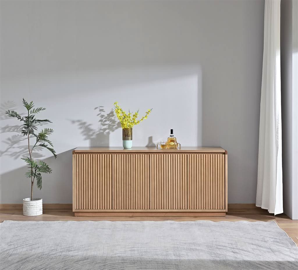 Denby Messmate Timber 4-Door Buffet/Sideboard Light Smoke