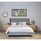 NERISSA QUEEN BED WITH FABRIC BUTTON TUFTED HEADBOARD IN STORM - MyChocolateWood