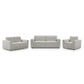 Yanni Fabric 3 Piece Lounge Suite:1 x 3-Seater Sofa, 1 x 2-Seater Sofa  + 1 x Armchair - Sand Colour