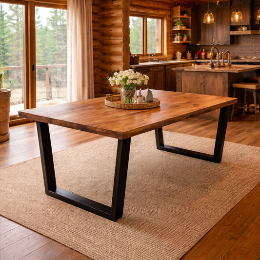 MONZA HARDWOOD DINING TABLE 220CM ANTIQUE BROWN (Copy) - MyChocolateWood
