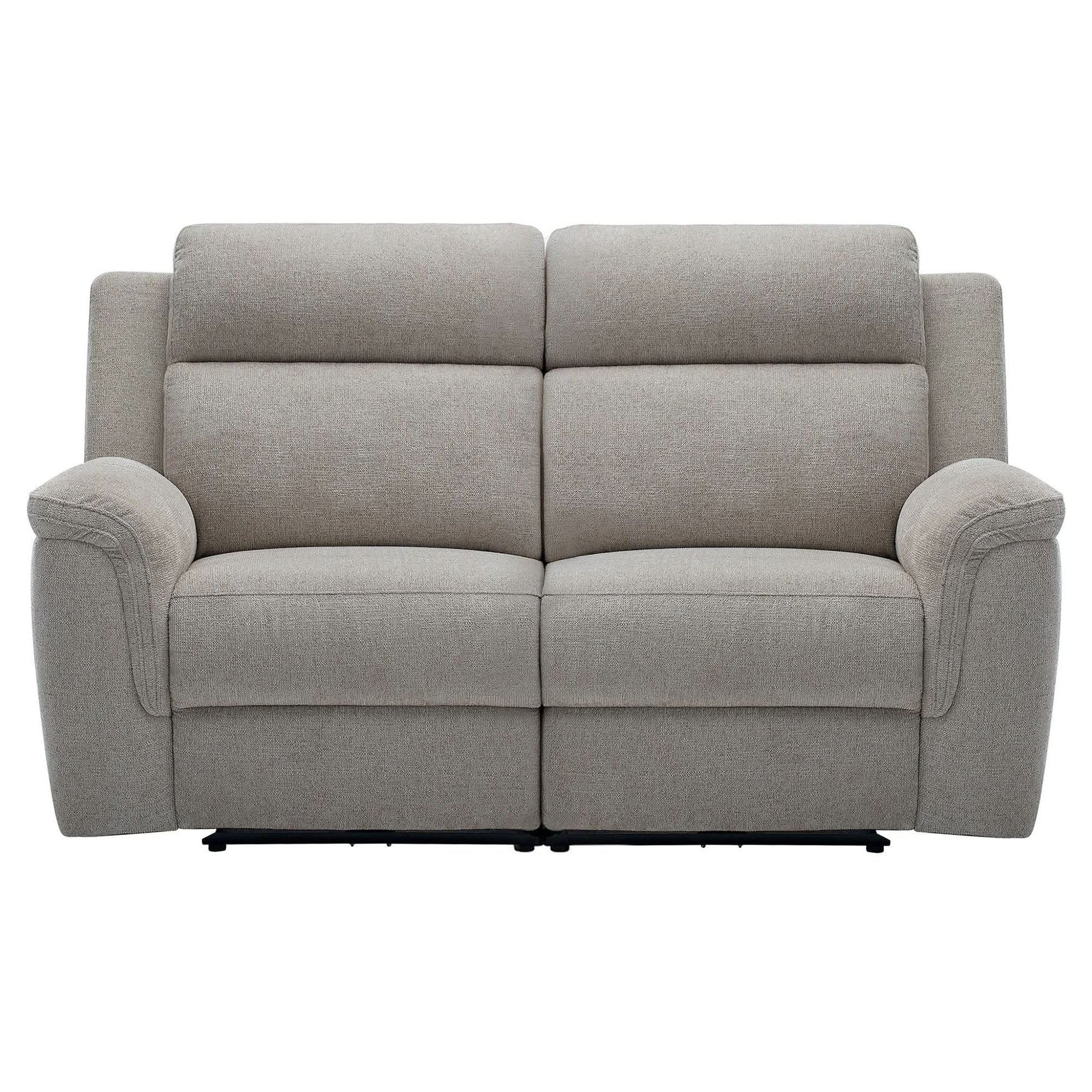 Camrose Fabric 2-Seater Electric Recliner Sofa Pebble