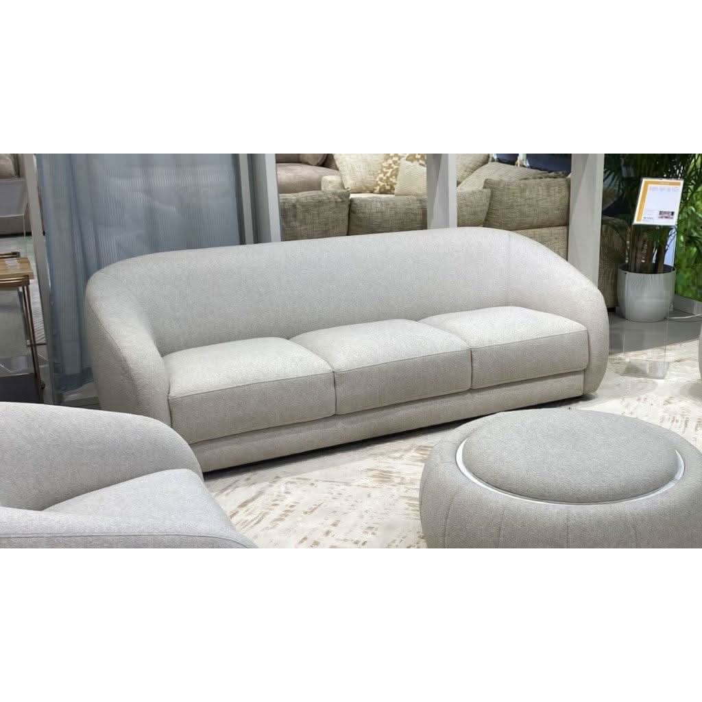 PICKARD PLYWOOD & EUCALYPTUS 3 SEATER SOFA IN LINEN COLOUR - MyChocolateWood