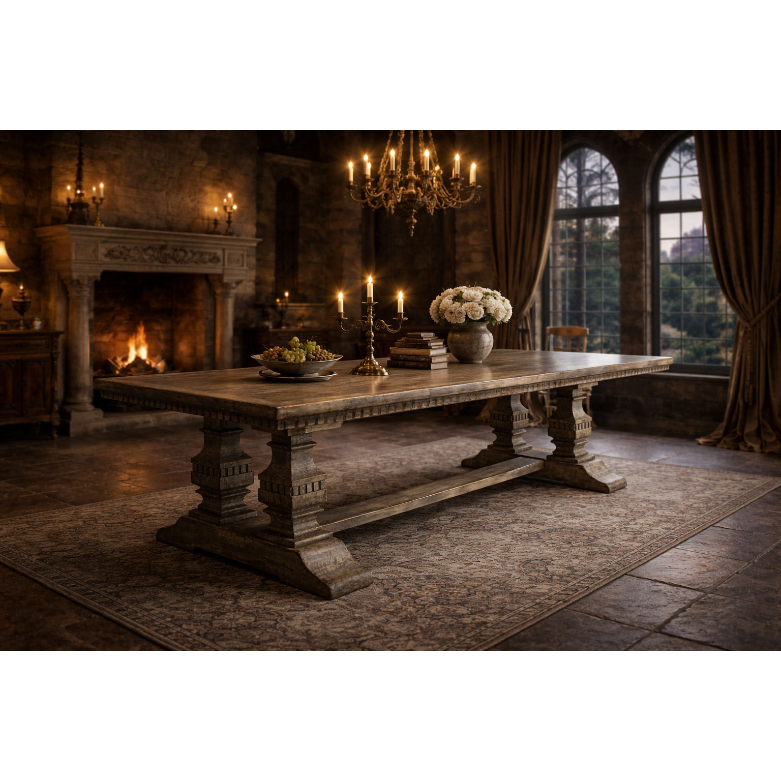 DEVO RECYCLED HARDWOOD TIMBER RUSTIC DINING TABLE GREY 250CM (Copy) - MyChocolateWood