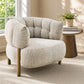 Caval Fabric Armchair/Accent Chair - Champagne - MyChocolateWood