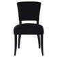 SET OF 2 CAVENDISH LINEN DINING CHAIR BLACK - MyChocolateWood